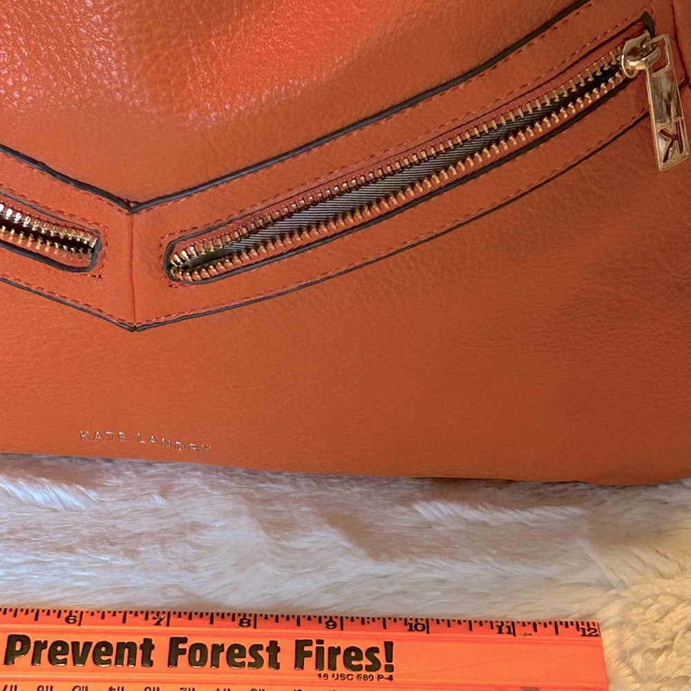 Kate Landry Vibrant Orange Shoulder Bag - Picture 4 of 16